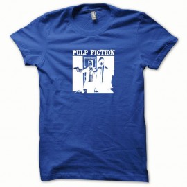Shirt Pulp Fiction blanc/bleu royal pour homme et femme
