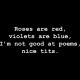 Shirt poeme humoristique en anglais roses are red noir pour homme et femme