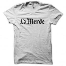 Shirt Le monde parodie la merde blanc pour homme et femme