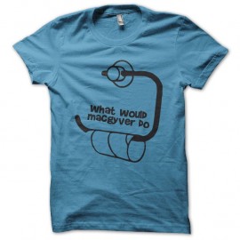 Shirt macgyver papier toilette turquoise pour homme et femme