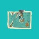 Shirt carte One Piece turquoise pour homme et femme