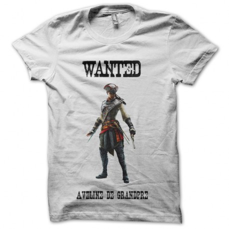 Shirt parodie Assassin's Creed 3 recherche Aveline de grandpré blanc pour homme et femme