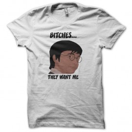 Shirt Harry Potter Bitches they want me blanc pour homme et femme