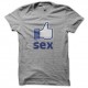 Shirt J'aime le sexe parodie facebook like gris pour homme et femme