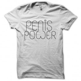 Shirt penis power blanc pour homme et femme