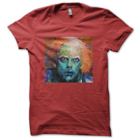 Shirt Dr Emmett Brown portrait psychédélique rouge pour homme et femme
