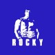 Shirt Rocky cultissime blanc/bleu royal pour homme et femme
