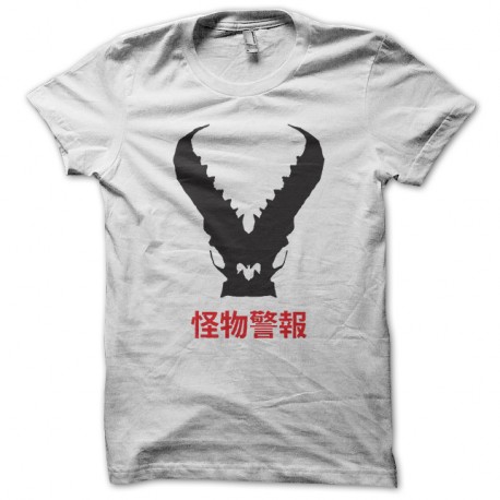 Shirt Kaiju pacific rim blanc pour homme et femme