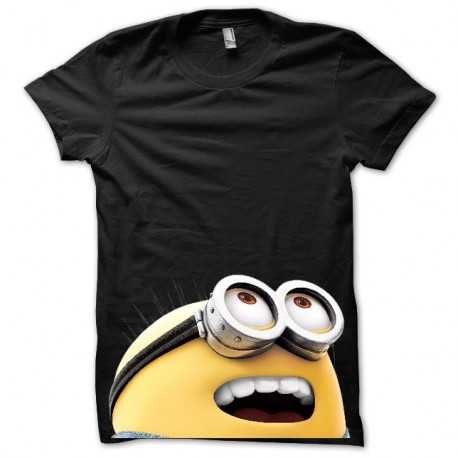 Shirt tête de minion noir pour homme et femme