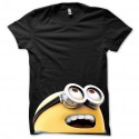 Shirt tête de minion noir pour homme et femme