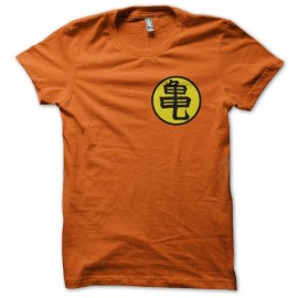 Shirt symbole Tortue Géniale Muten Roshi's kanji orange pour homme et femme
