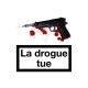 Shirt La drogue tue blanc pour homme et femme
