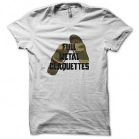 Shirt Full Metal Claquettes parodie Full Metal Jacket blanc pour homme et femme