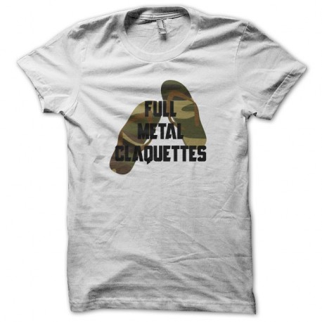 Shirt Full Metal Claquettes parodie Full Metal Jacket blanc pour homme et femme