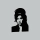 Shirt Amy Winehouse silhouette gris pour homme et femme