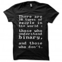 Shirt There are 10 types of people noir pour homme et femme
