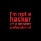 Shirt Hacker Security professionnal noir pour homme et femme