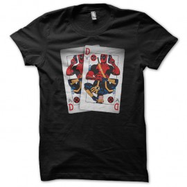 T shirt Dead pool & cycrop on card noir pour homme et femme