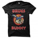 Shirt drogues parodie Bugs Bunny noir pour homme et femme
