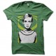 Shirt Twiggy Lawson portait pop art vert pour homme et femme
