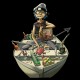 Shirt gorillaz sur la barque noir pour homme et femme