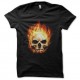 Shirt crâne en flammes noir pour homme et femme