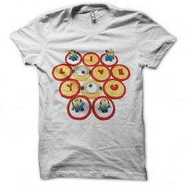 Shirt I love you minions blanc pour homme et femme
