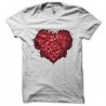 Shirt petits coeurs d'amour blanc pour homme et femme