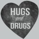 Shirt Hugs and drugs Parodie de la marque Hugs not drugs gris pour homme et femme