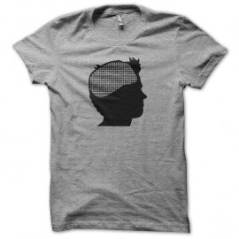 Shirt Johnny Mnemonic cerveau numérique gris pour homme et femme