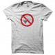 Shirt Idiocracy panneau cerveau interdit blanc pour homme et femme