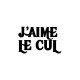 Shirt J'aime le cul blanc pour homme et femme
