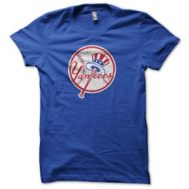 Shirt Baseball Yankees vieilli bleu pour homme et femme