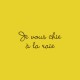 Shirt Je vous chie à la raie jaune pour homme et femme