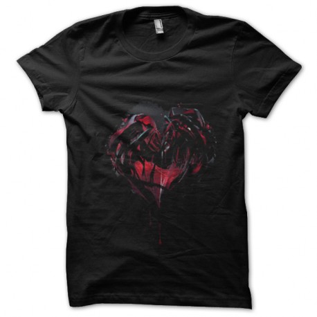 Shirt coeur de métal noir pour homme et femme