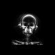 Shirt Dj crâne casque rayons-X noir pour homme et femme