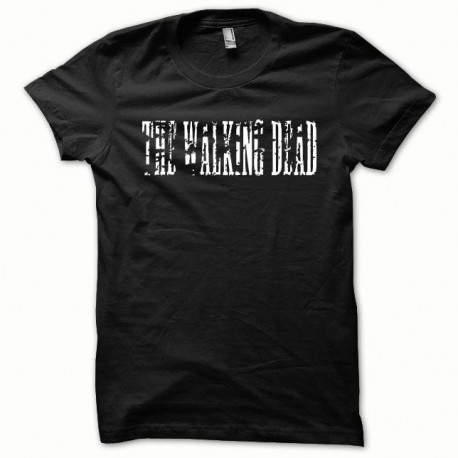 Shirt The Walking Dead titre série blanc/noir pour homme et femme