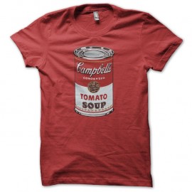 Shirt soupe Campbell rouge pour homme et femme