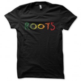 Shirt Roots dégradé usé noir pour homme et femme
