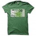 Shirt Ganja monnaie vert pour homme et femme
