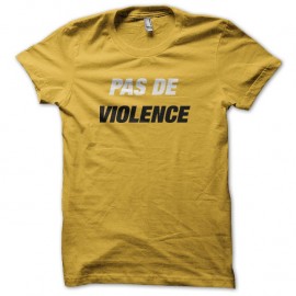 Shirt Pas de violence c'est les vacances jaune pour homme et femme