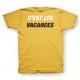 Shirt Pas de violence c'est les vacances jaune pour homme et femme