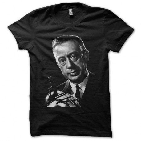 Shirt Inspecteur Derrick portrait en trame noir pour homme et femme