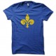 Shirt Fleur de Lys bleu pour homme et femme