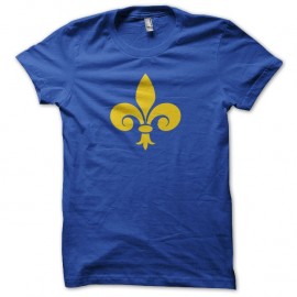 Shirt Fleur de Lys bleu pour homme et femme