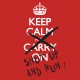 Shirt Keep calm - Shut up rouge pour homme et femme