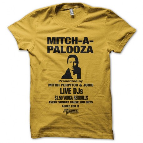 Shirt Retour à la fac Mitch-a-palooza jaune pour homme et femme