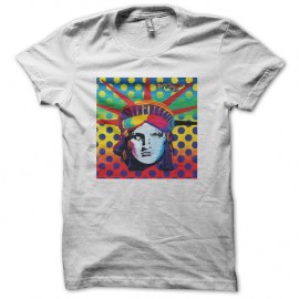 Shirt Statue de la Liberté pop art blanc pour homme et femme