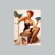 Shirt Pin up et perroquet gris pour homme et femme