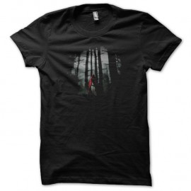 Shirt Le petit chaperon rouge noir pour homme et femme